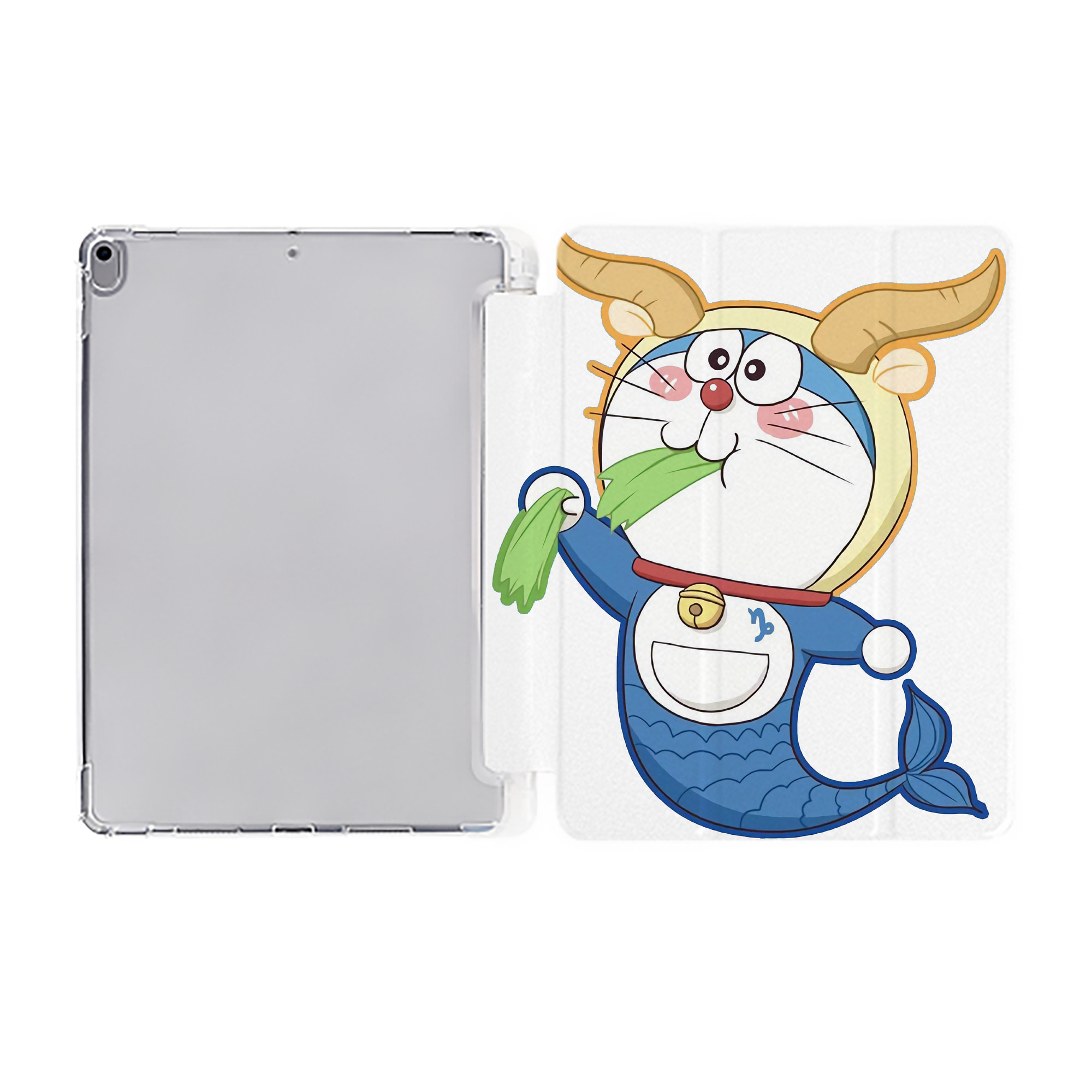 （画像用） ドラえもん Doraemon IPad ケース ペン収納付き 三つ折りスタンド PUレザー×シリコン 対応機種9.5/10.5/10.9インチ